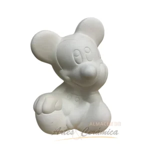 Alcancía mickey mouse sentado en yeso